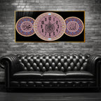 Nur Suresi 35 Ayetli Saatli Temperli Cam Tablo – Allah & Muhammed Yazılı, Türkçe Okunuşlu, Lüks İslami Duvar Saati