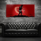 Kırmızı Türk Bayraklı Saatli Temperli Cam Saat –Atatürk Portresi  Tasarım, Premium UV Baskı Duvar Saati