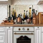 Temperli Cam Duvar Tablosu  Soyut Sokak Sanataları