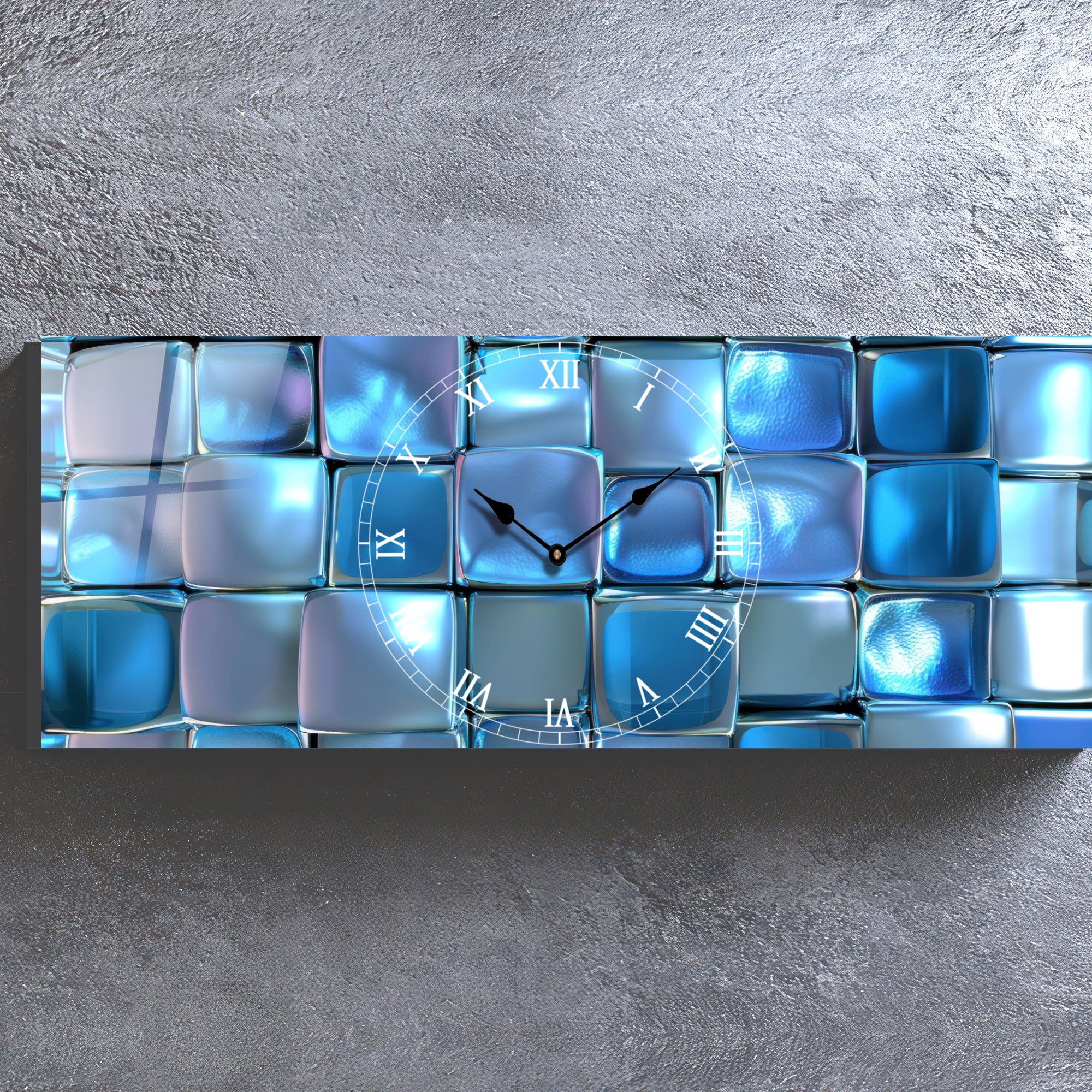Temperli Cam Duvar Saati –  Modern Tasarım, Büyük Boy Duvar Dekoru