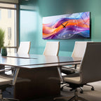 Soyut Temalı Temperli Cam Duvar Saati – Altın Detaylı Modern Tasarım, Büyük Boy Duvar Dekoru