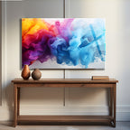 Temperli Cam Duvar Tablosu – Vitray Temalı Gelincik Çiçeği Cam Tablo