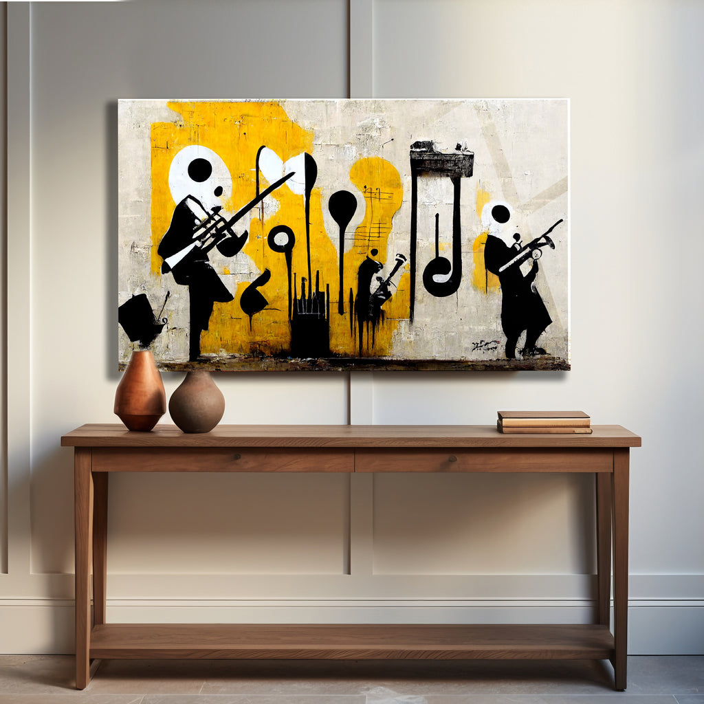 Temperli Cam Duvar Tablosu  Sokak Sanatı Soyut