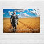 Atatürk Temalı Temperli Cam Duvar Tablosu – Premium UV Baskı, Modern & Şık Dekor