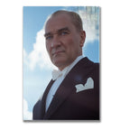 Atatürk Temalı Temperli Cam Duvar Tablosu – Premium UV Baskı, Modern & Şık Dekor