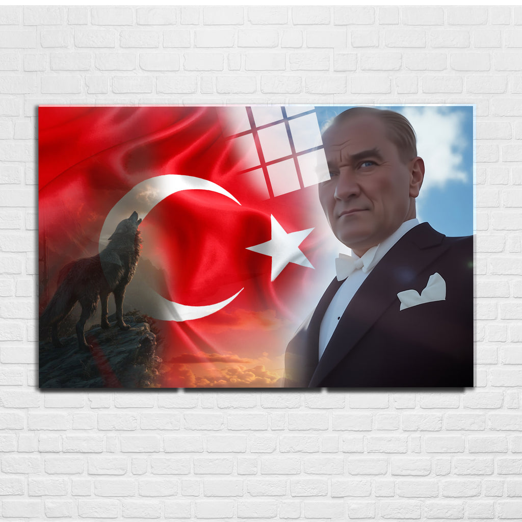 Atatürk Temalı Temperli Cam Duvar Tablosu – Premium UV Baskı, Modern & Şık Dekor (Kopya)
