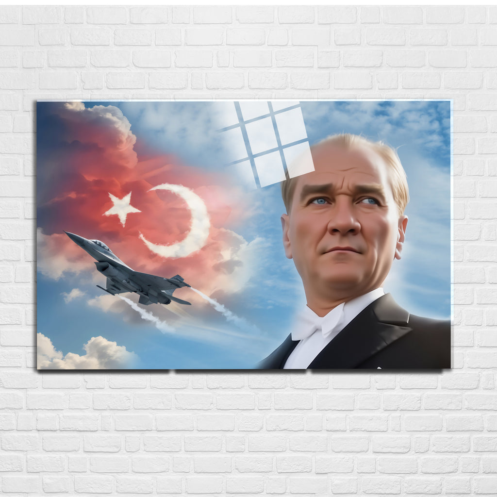 Atatürk Temalı Temperli Cam Duvar Tablosu – Premium UV Baskı, Modern & Şık Dekor (Kopya)