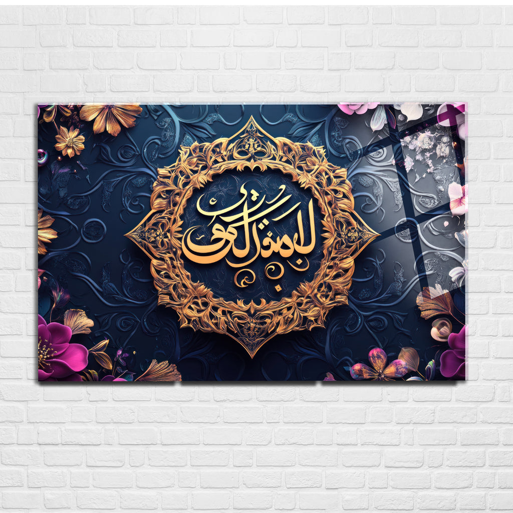 Hummingbird and Flower Themed Stained Glass Tempered Glass Painting – Colorful Nature Wall Decor