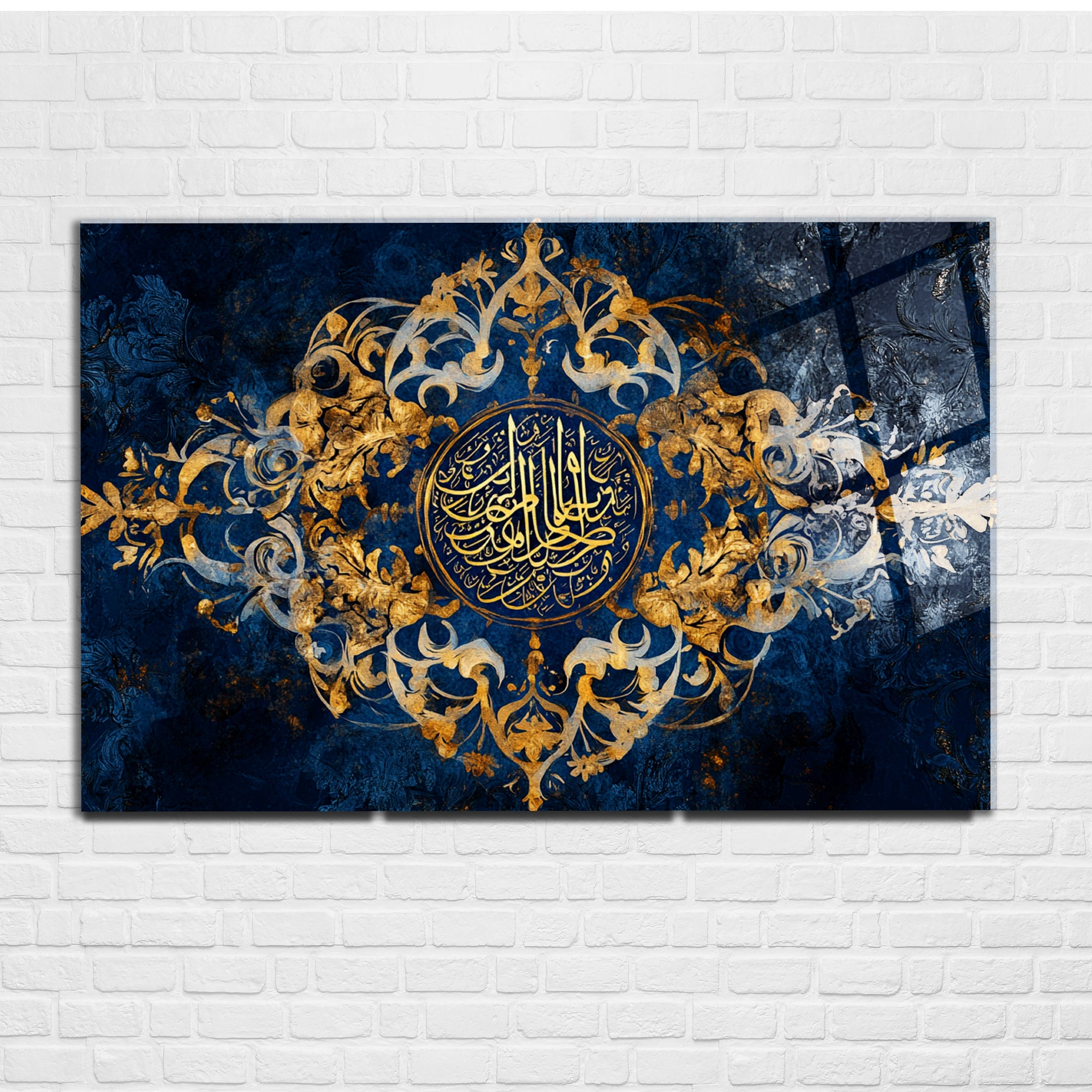 Hummingbird and Flower Themed Stained Glass Tempered Glass Painting – Colorful Nature Wall Decor