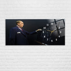 Temperli Cam Saat –Atatürk Portresi  Tasarım, Premium UV Baskı Duvar Saati