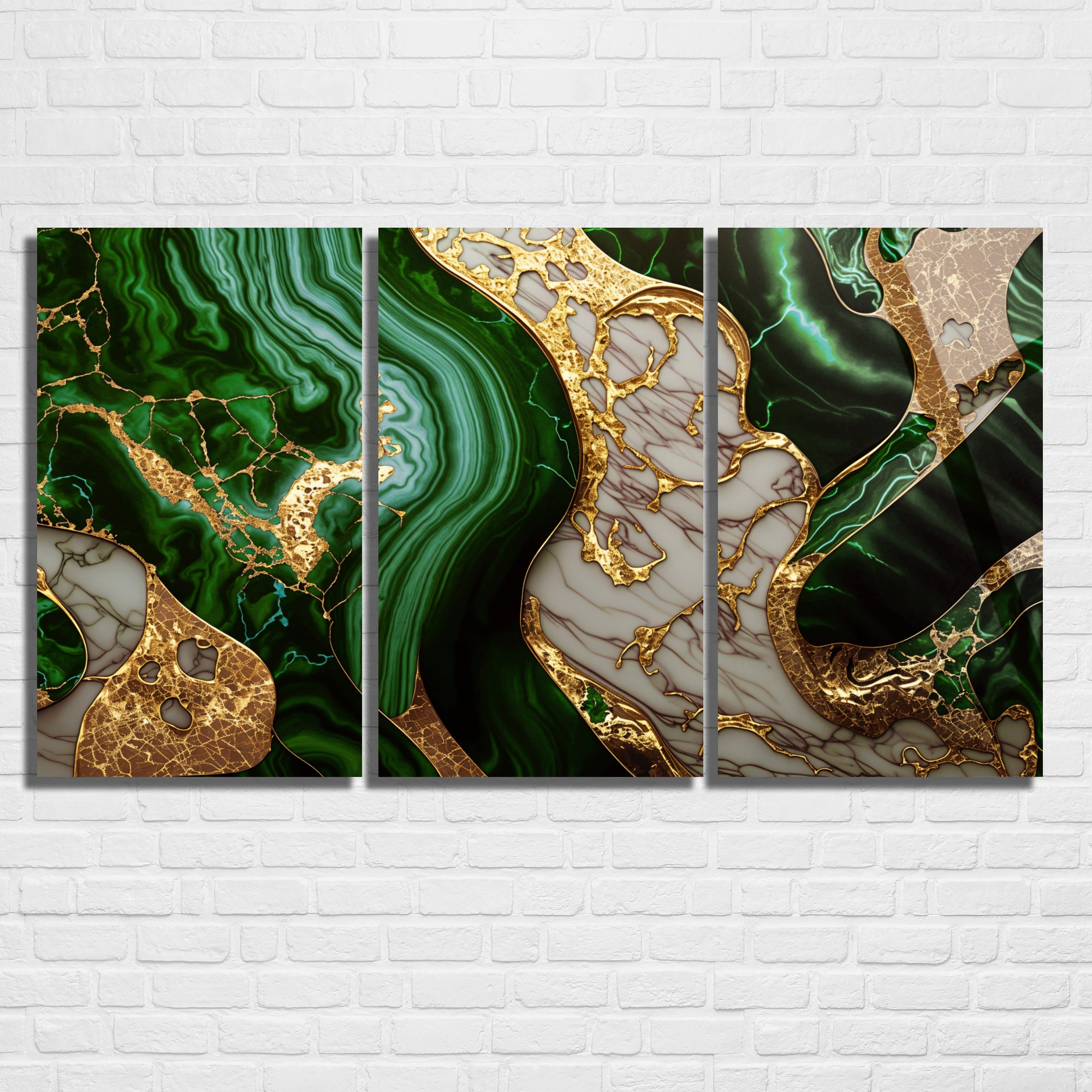 3 Parçalı Temperli Cam Duvar Tablosu