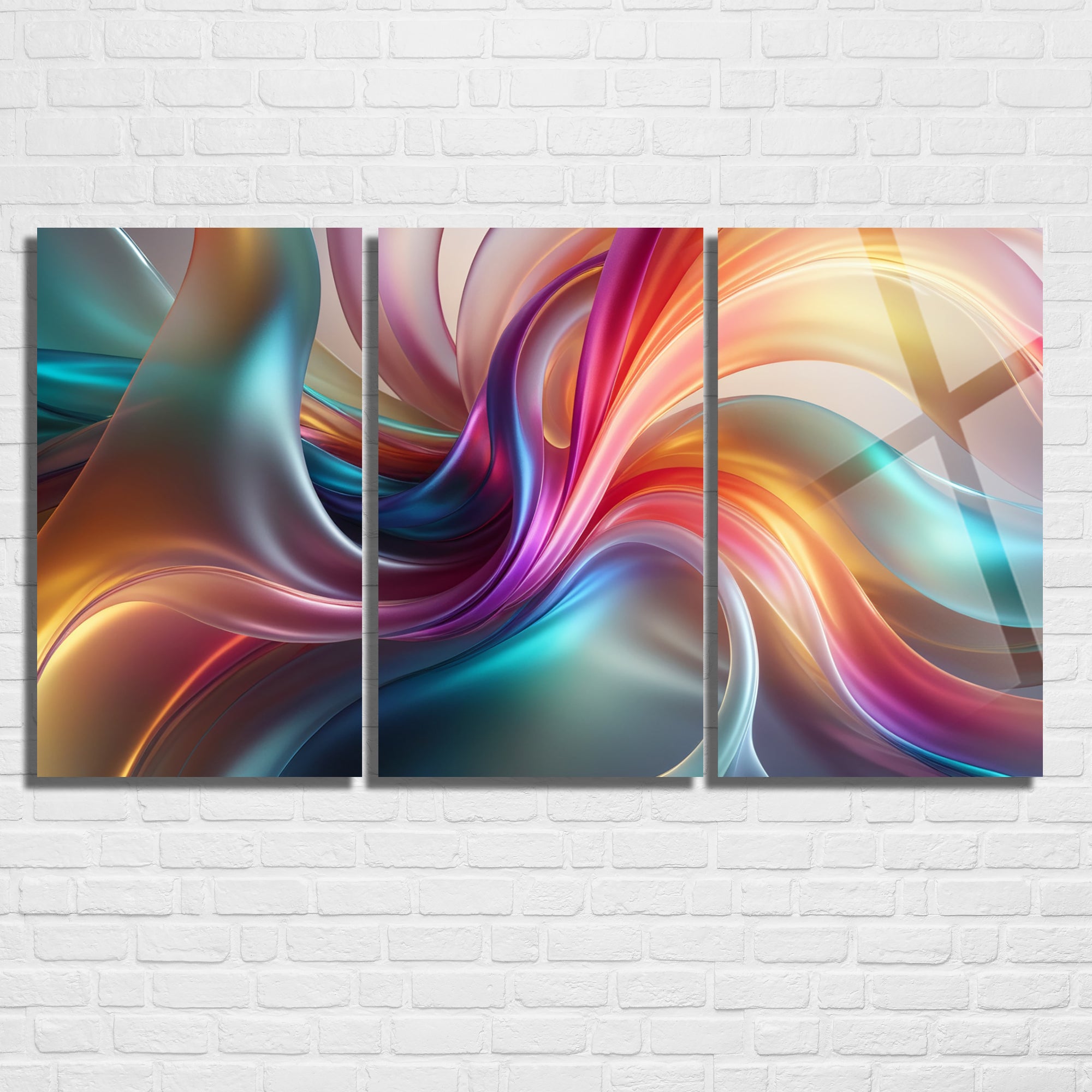 3 Parçalı Temperli Cam Duvar Tablosu Soyut (Kopya)