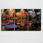3 Parçalı Temperli Cam Duvar Tablosu Manzara