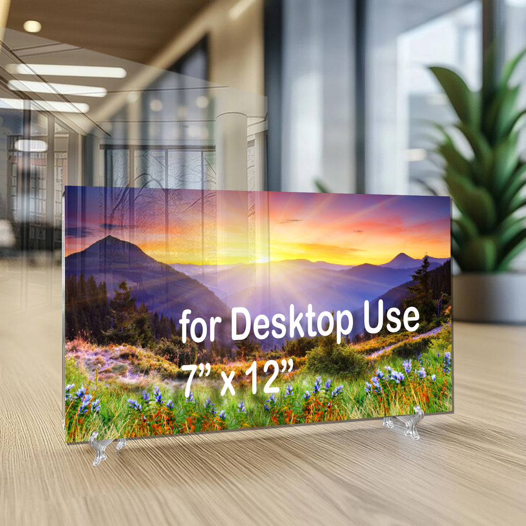 Floral Landscape Print on Tempered Glass – Framed or Frameless, Stained Glass Wall Art, Landscape Glass Panel (Copy) (Copy)