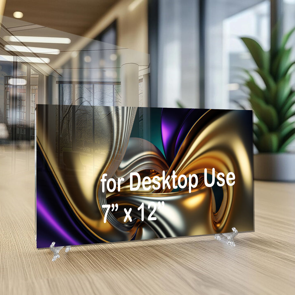 Gold &amp; Purple Abstract Glass Wall Art – Luxury Metallic Fluid Design on Tempered Glass