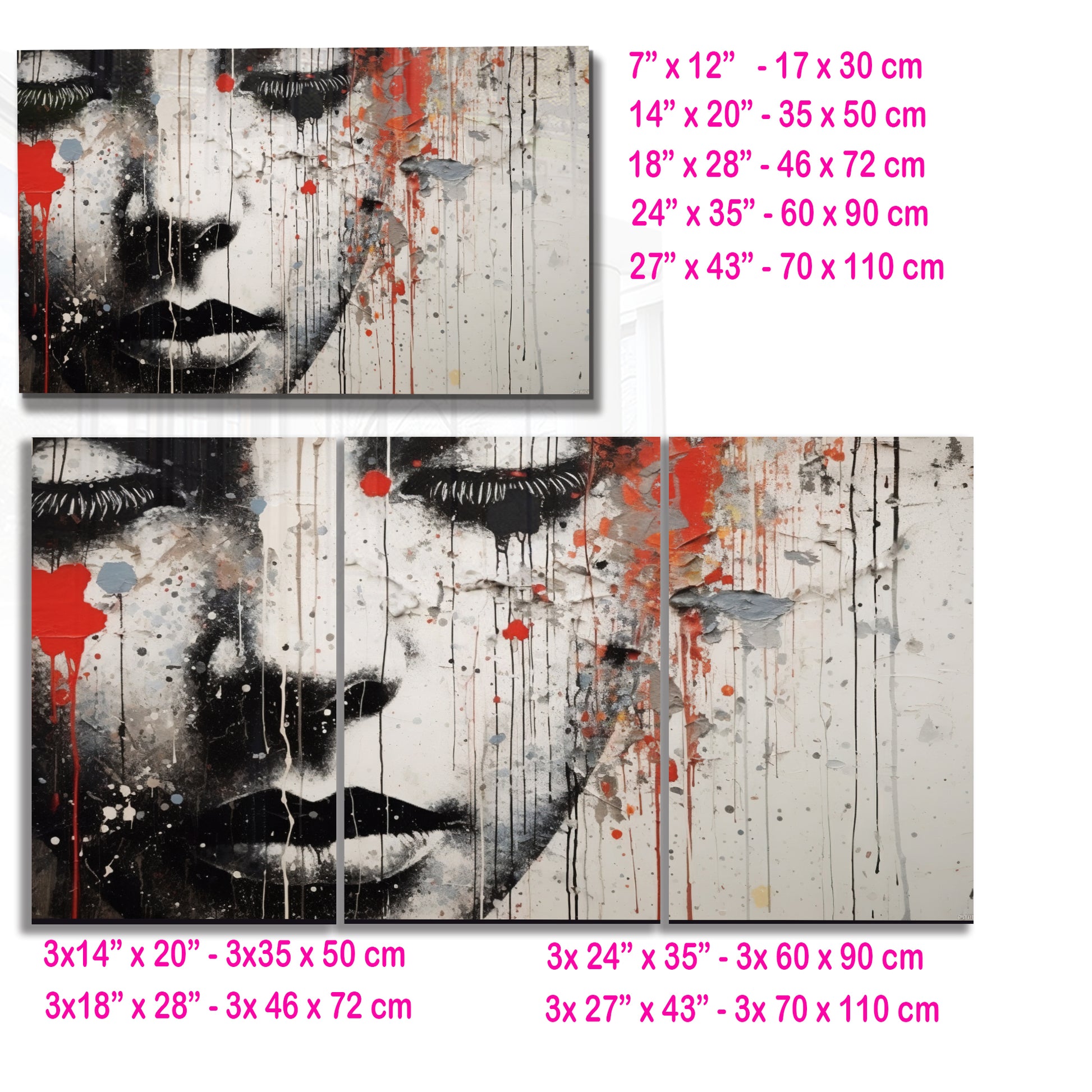 Urban Girl Face Banksy Style Glass Wall Art, Stained Glass Wall Art, Landscape Glass Panel