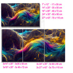 Renkli Metalik Soyut Temperlenmiş Cam Tablo, Modern 3D Duvar Dekoru, Şık ve Lüks Cam Sanat Eseri