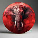 Temperli Cam Duvar Tablo Kızıl Fil 0x70 cm