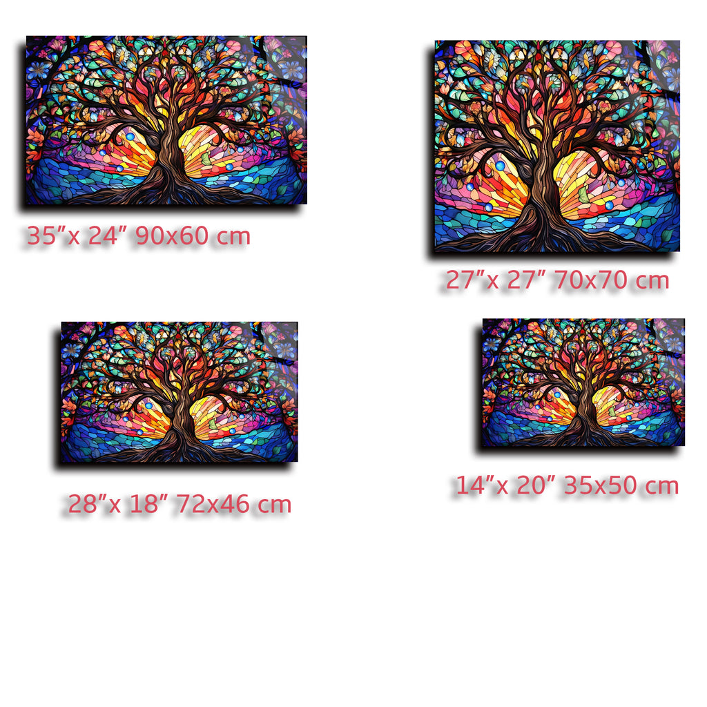 Renkli Ocak Arkası Temperli Cam Panel – Modern Mutfak Backsplash Dekoru