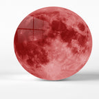 Temperli Cam Duvar Tablo Kanlı Ay 70x70 cm