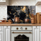 Renkli Ocak Arkası Temperli Cam Panel – Modern Mutfak Backsplash Dekoru