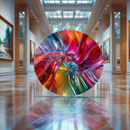 Temperli Cam Duvar Tablo Soyut  70x70 cm