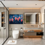 Renkli Ocak Arkası Temperli Cam Panel – Modern Mutfak Backsplash Dekoru