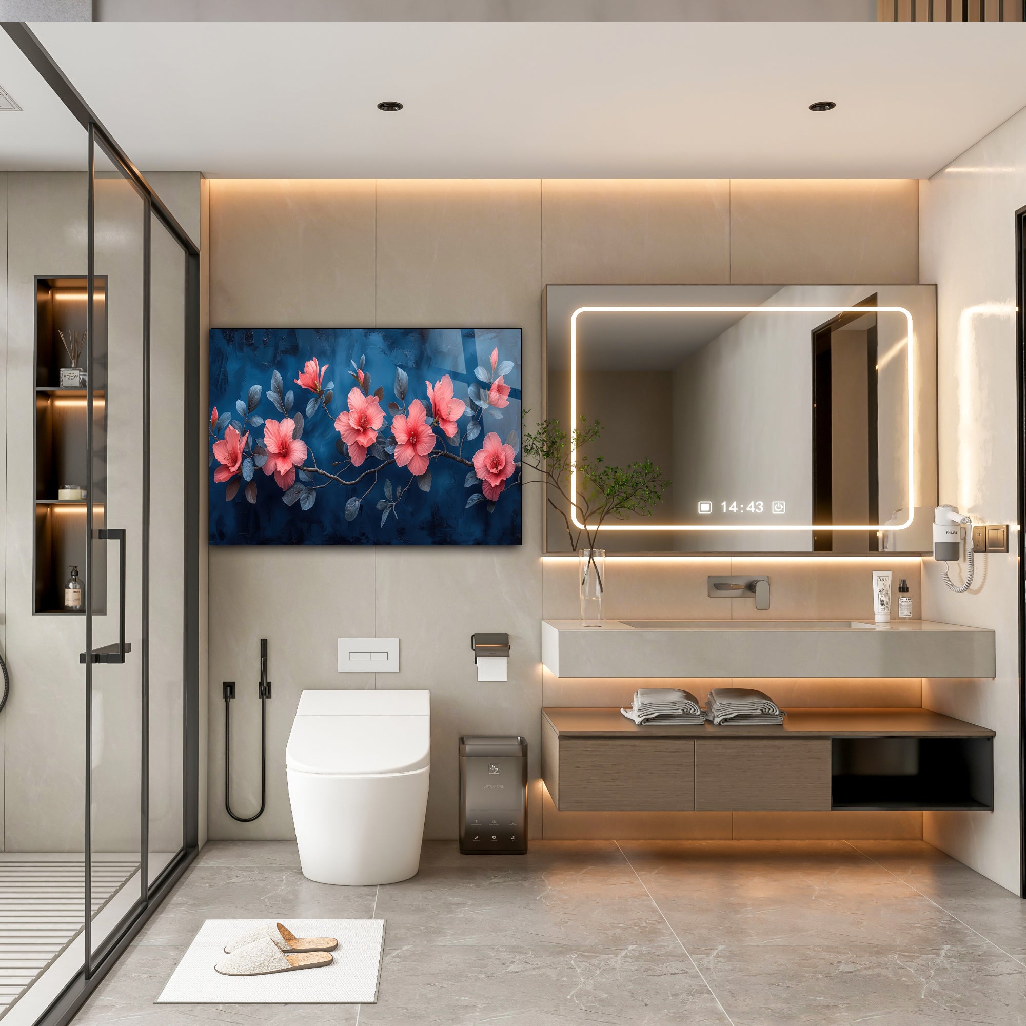 Renkli Ocak Arkası Temperli Cam Panel – Modern Mutfak Backsplash Dekoru