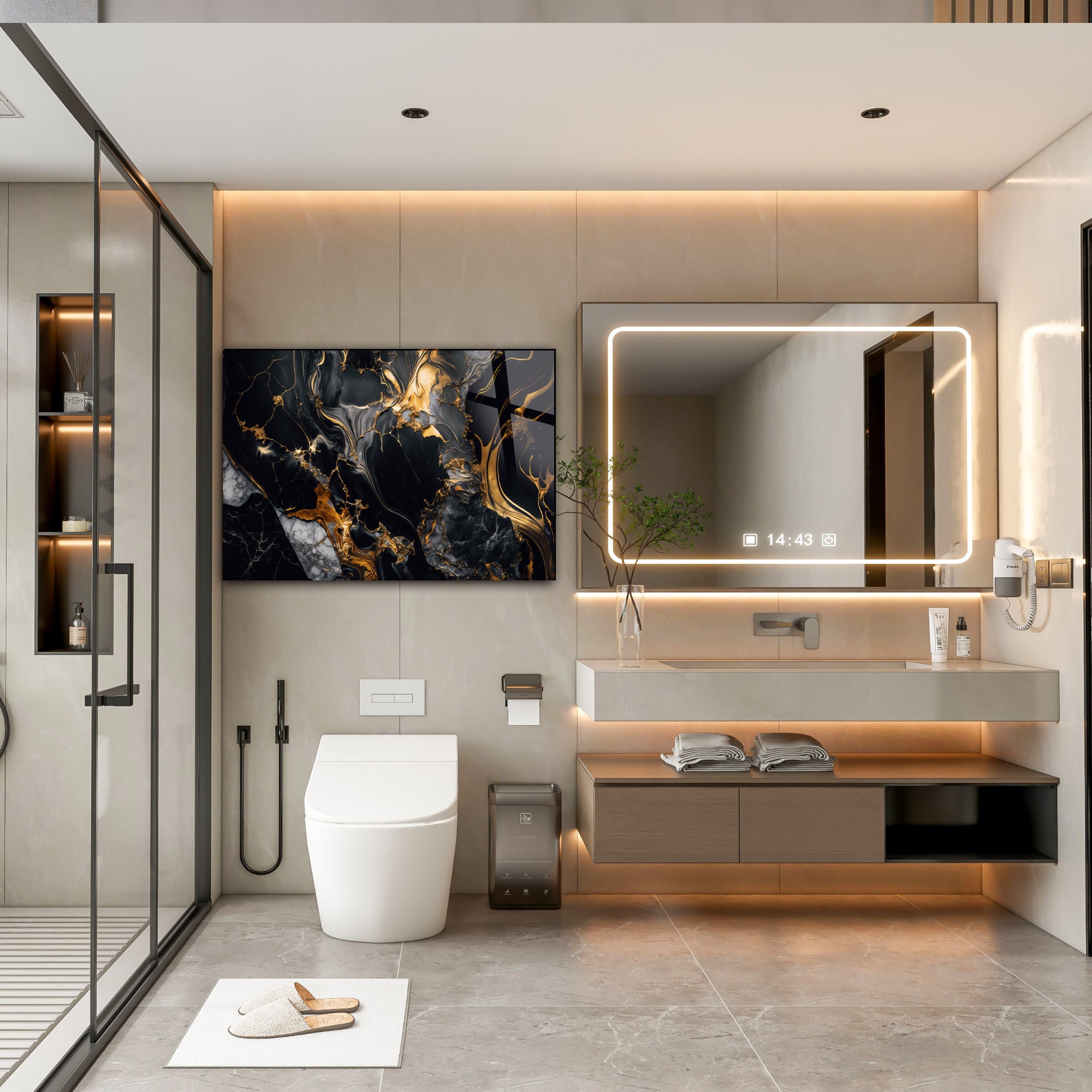 Renkli Ocak Arkası Temperli Cam Panel – Modern Mutfak Backsplash Dekoru