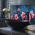 Renkli Ocak Arkası Temperli Cam Panel – Modern Mutfak Backsplash Dekoru