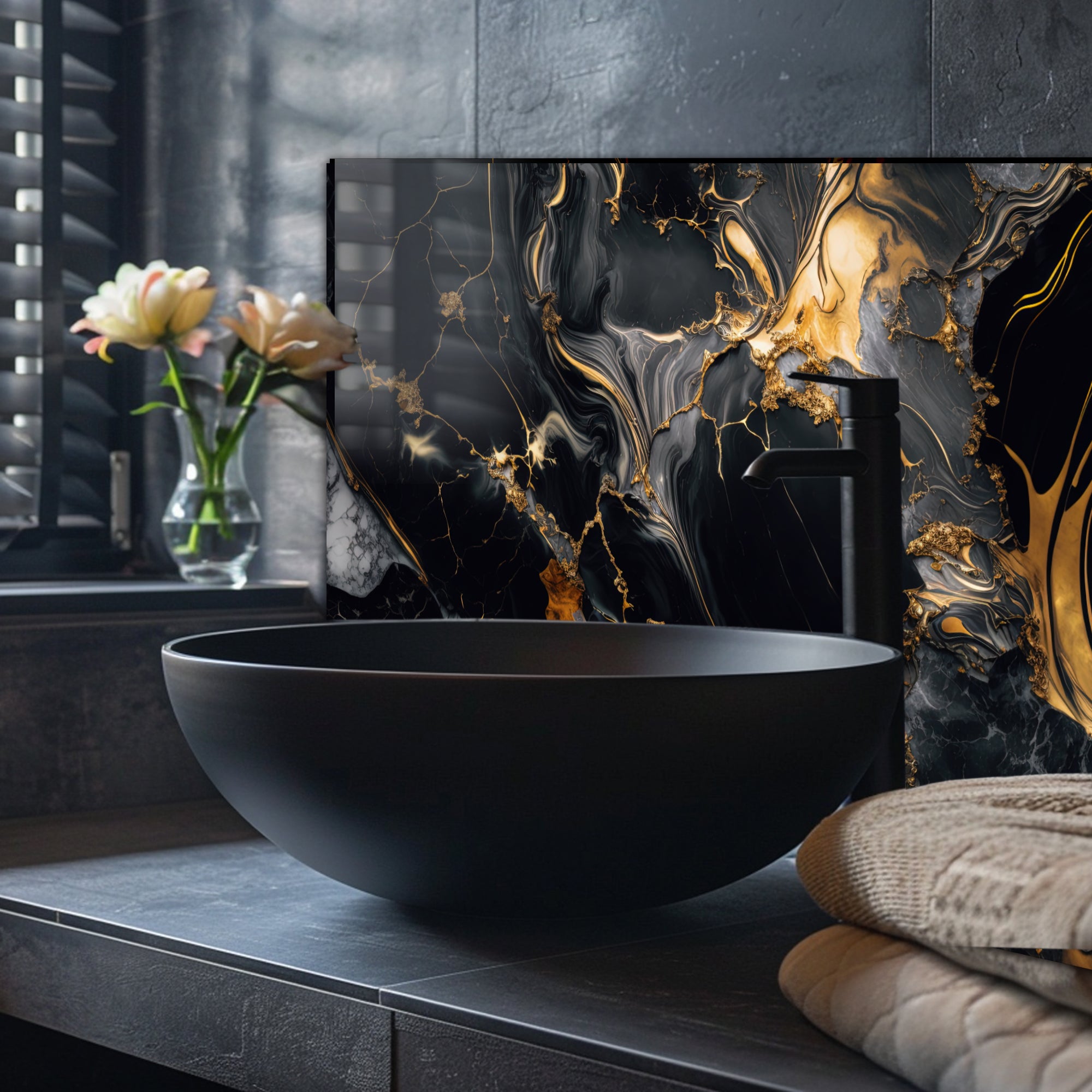 Renkli Ocak Arkası Temperli Cam Panel – Modern Mutfak Backsplash Dekoru