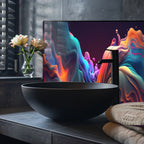 Renkli Ocak Arkası Temperli Cam Panel – Modern Mutfak Backsplash Dekoru