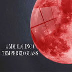 Temperli Cam Duvar Tablo Kanlı Ay 70x70 cm