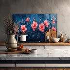 Renkli Ocak Arkası Temperli Cam Panel – Modern Mutfak Backsplash Dekoru