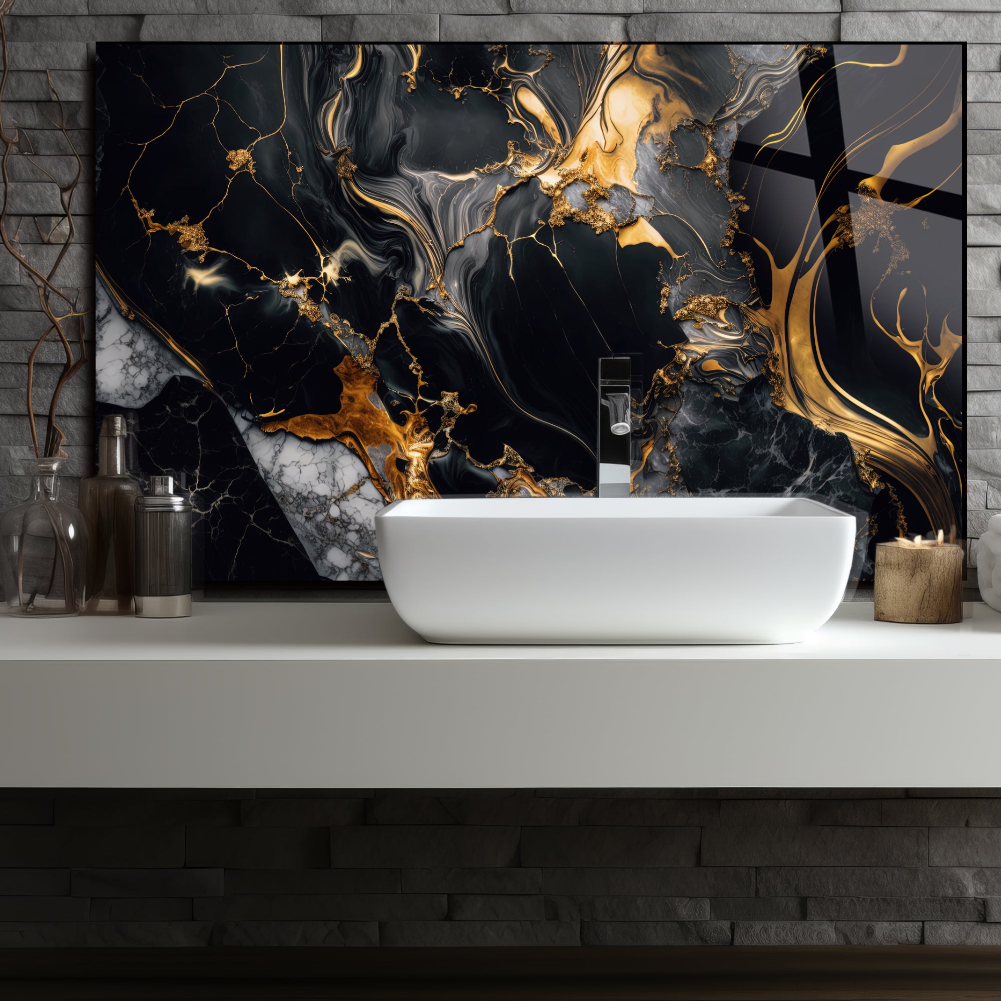 Renkli Ocak Arkası Temperli Cam Panel – Modern Mutfak Backsplash Dekoru