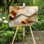 Silver Metallic Abstract Tempered Glass Painting, Modern 3D Wall Decor, Stylish and Luxury Glass Artwork