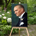 Atatürk Temalı Temperli Cam Duvar Tablosu – Premium UV Baskı, Modern & Şık Dekor