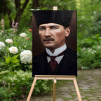 Atatürk Temalı Temperli Cam Duvar Tablosu – Premium UV Baskı, Modern & Şık Dekor