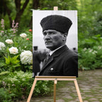 Atatürk Temalı Temperli Cam Duvar Tablosu – Premium UV Baskı, Modern & Şık Dekor