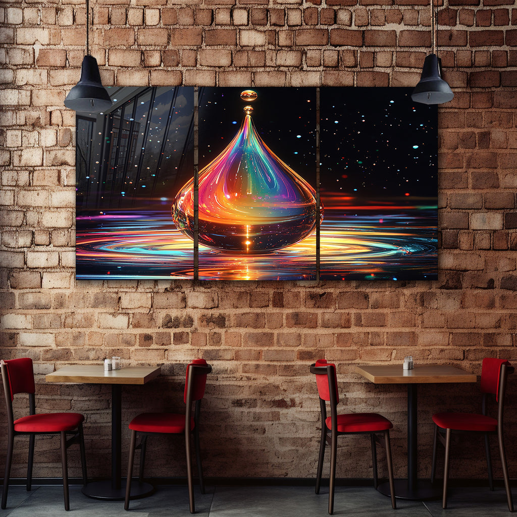 Renkli Soyut Temperlenmiş Cam Tablo