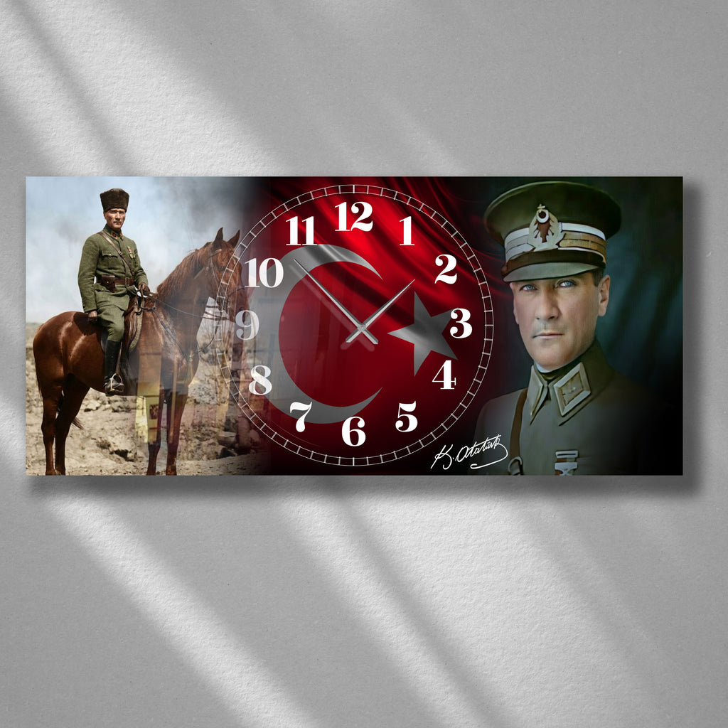 World Map Themed Tempered Glass Wall Clock – Modern Design with Gold Details, Large Wall Decor