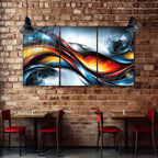 Renkli Soyut Temperlenmiş Cam Tablo