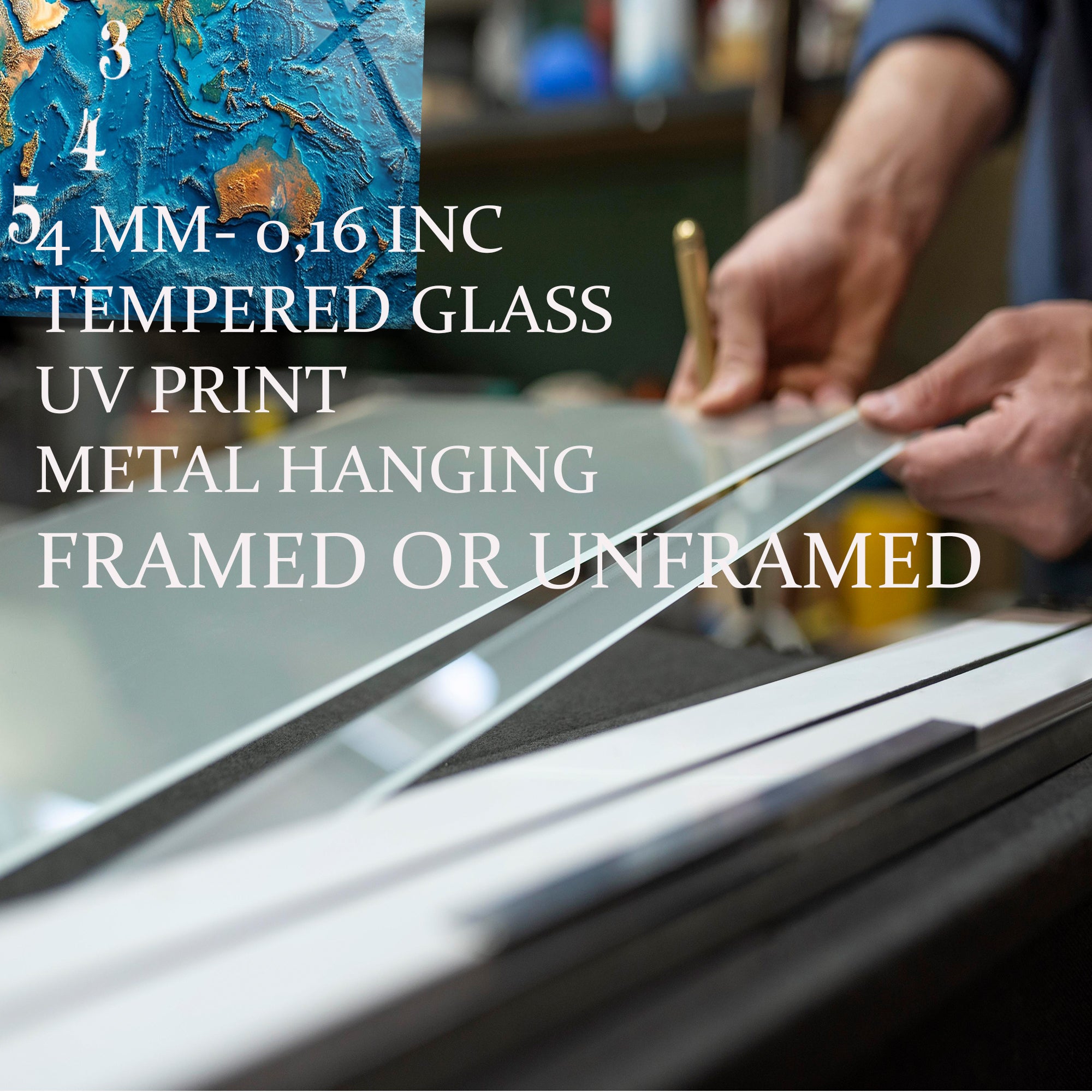 Dünya Haritası Temalı Temperli Cam Duvar Saati – Altın Detaylı Modern Tasarım, Büyük Boy Duvar Dekoru (Kopya)