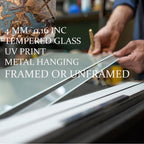 Soyut Temalı Temperli Cam Duvar Saati – Altın Detaylı Modern Tasarım, Büyük Boy Duvar Dekoru