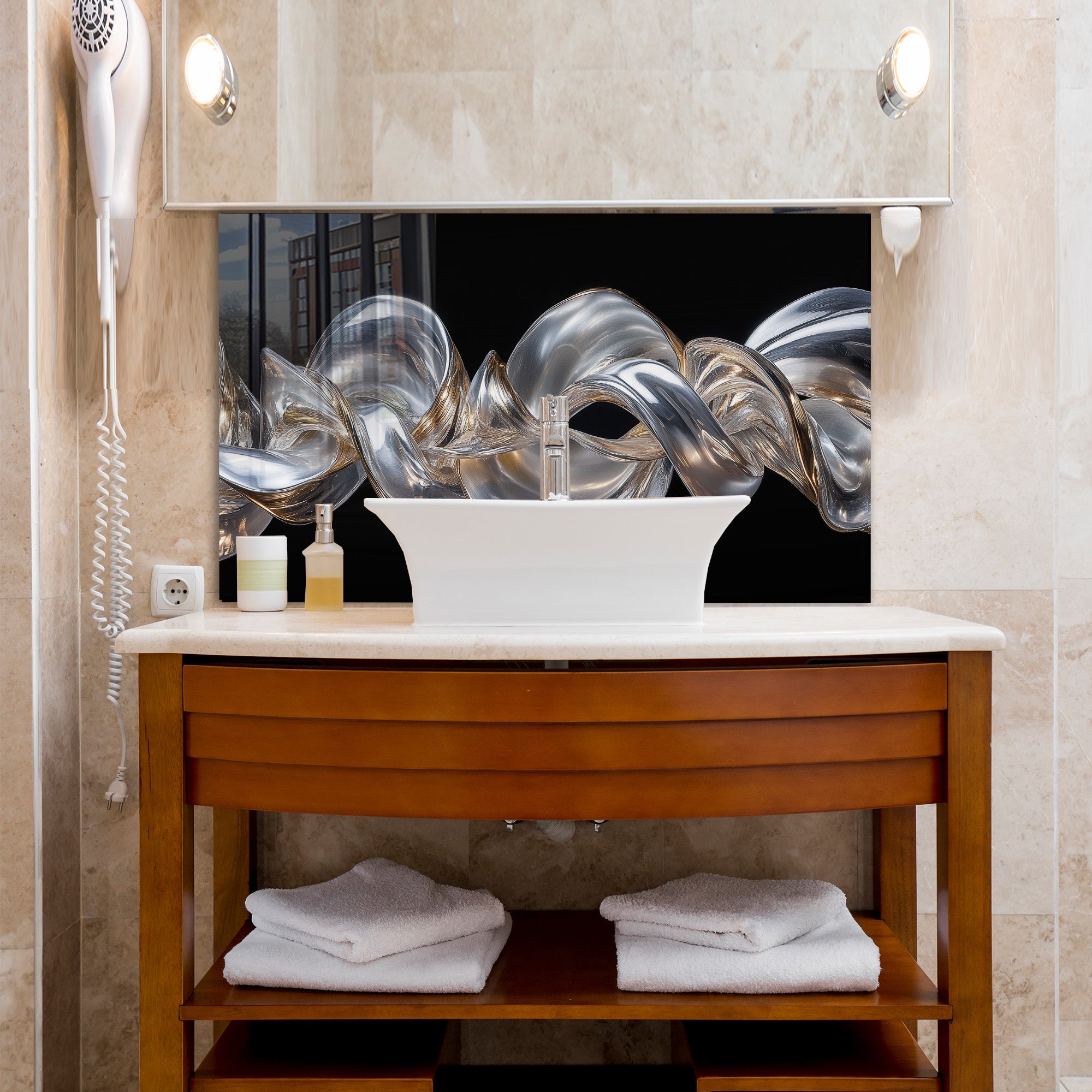 Renkli Soyut Temperlenmiş Cam Tablo