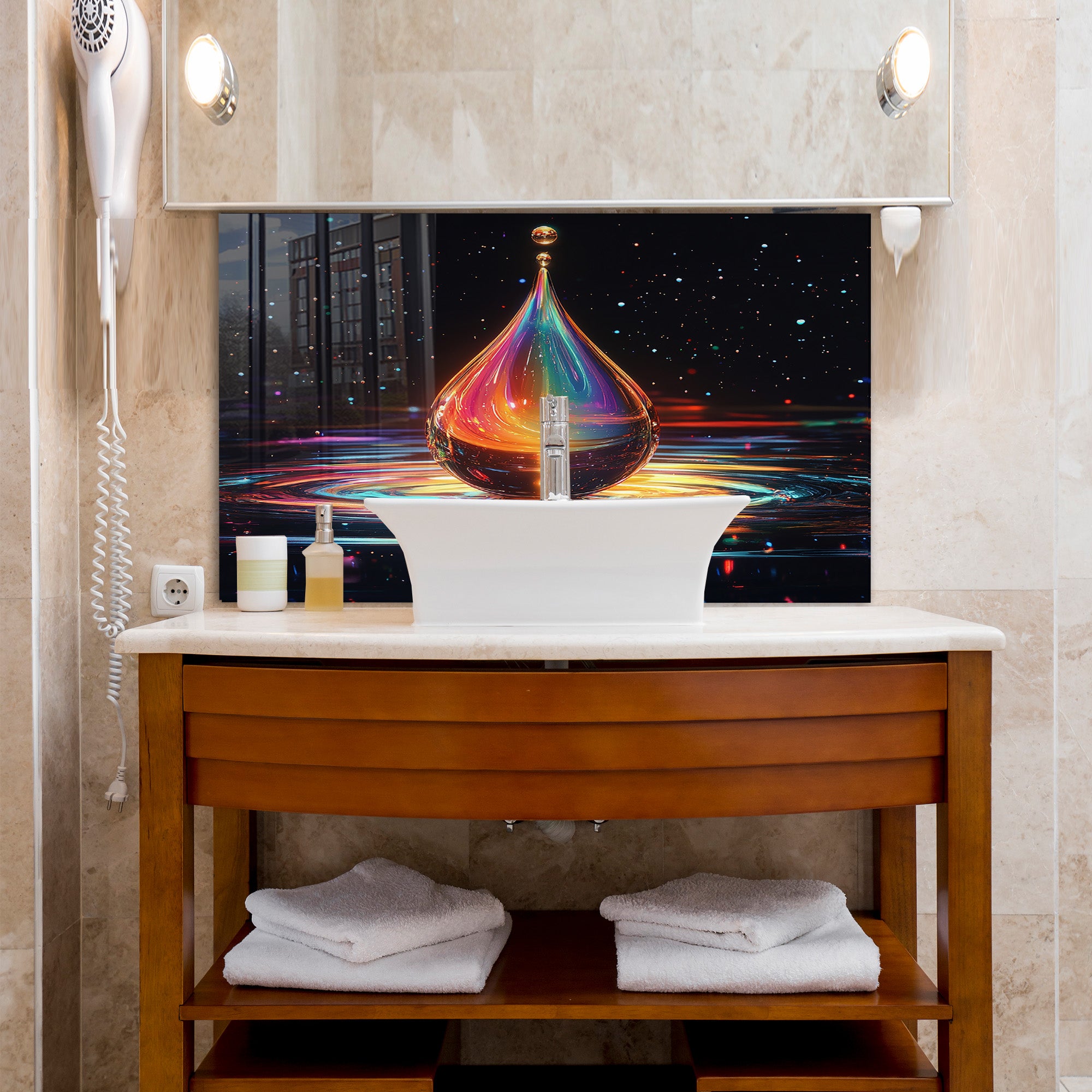 Renkli Soyut Temperlenmiş Cam Tablo