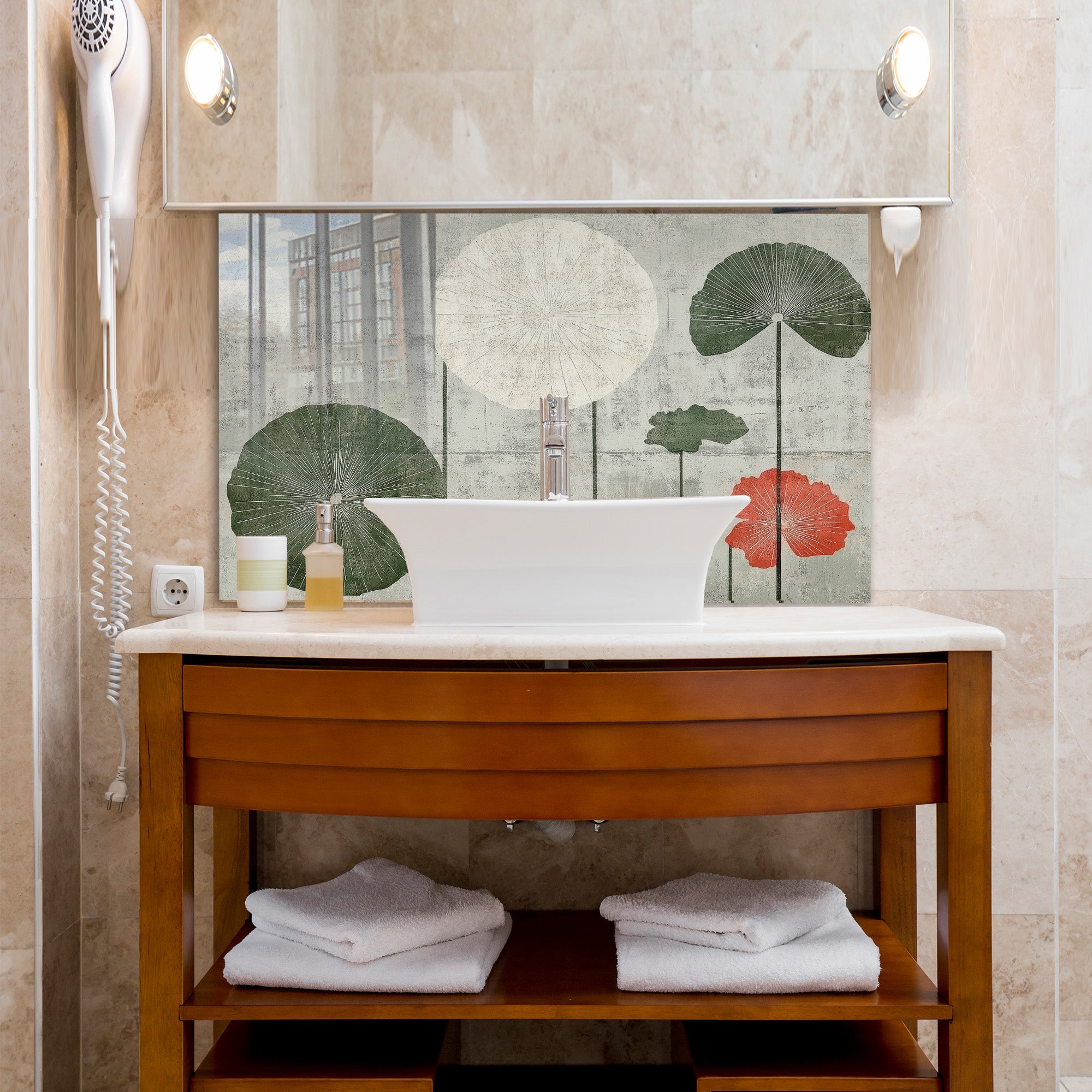 Renkli  Soyut Temperlenmiş Cam Tablo