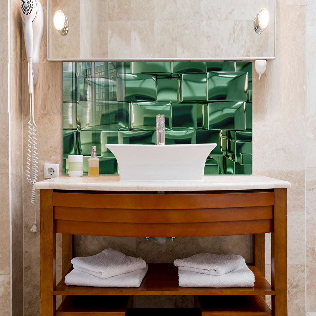 Temperli Cam Modern Soyut Duvar Tablosu – Metalik Yeşil 3D Doku Tasarımı, Lüks Cam Dekor Paneliat Eseri (Kopya)