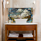 Günbatı Temalı Vitray Görünümlü Temperli Cam Tablo – Renkli Doğa Duvar Dekoru (Kopya)