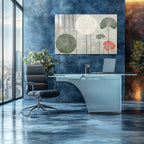 Renkli  Soyut Temperlenmiş Cam Tablo